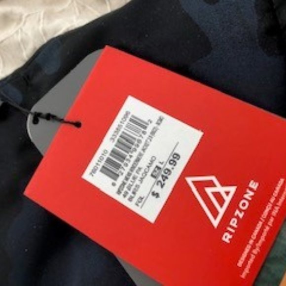 NWT L Men's Ripzone Boarding Jacket -Camouflage Navy & Black - Picture 6 of 9